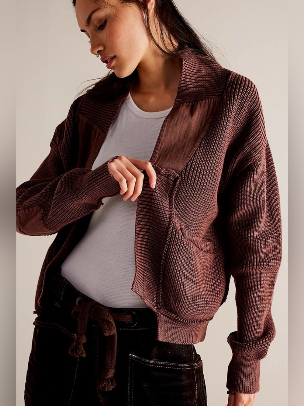 Free People Worn Thru Surplus Cardi